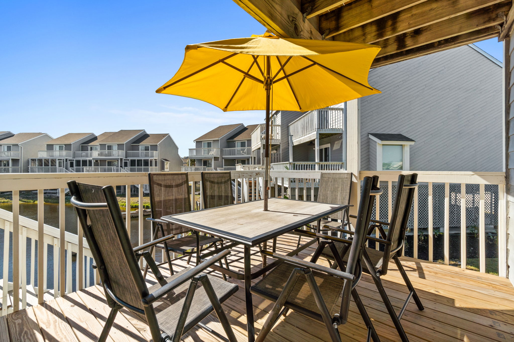 Dining table on main balcony