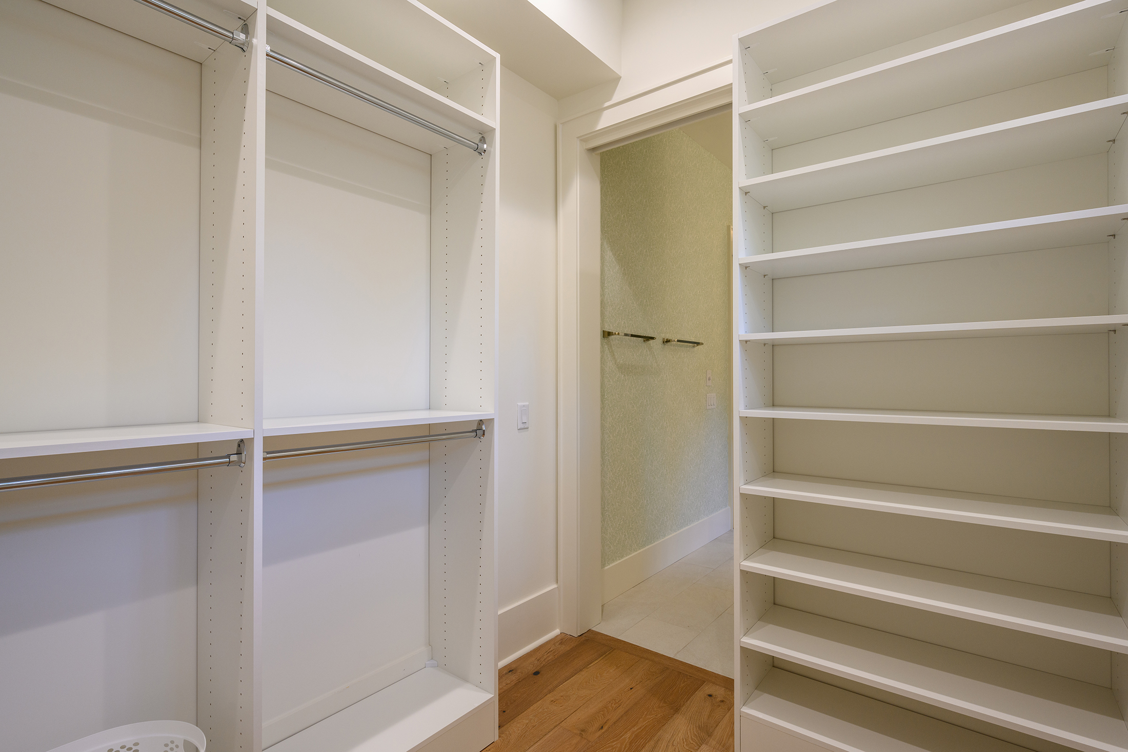 Large walk-in closet for the master bedroom