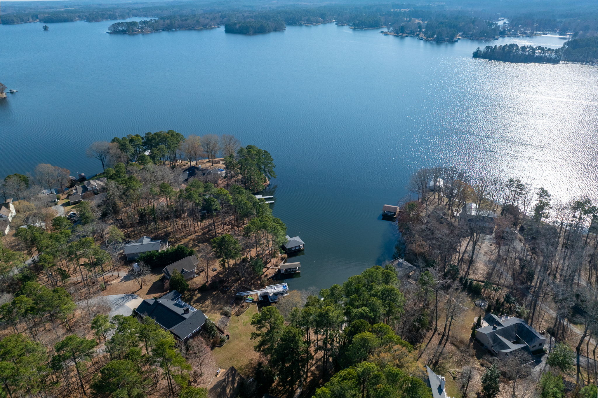 Perfect location with main lake views and a cove to play in!