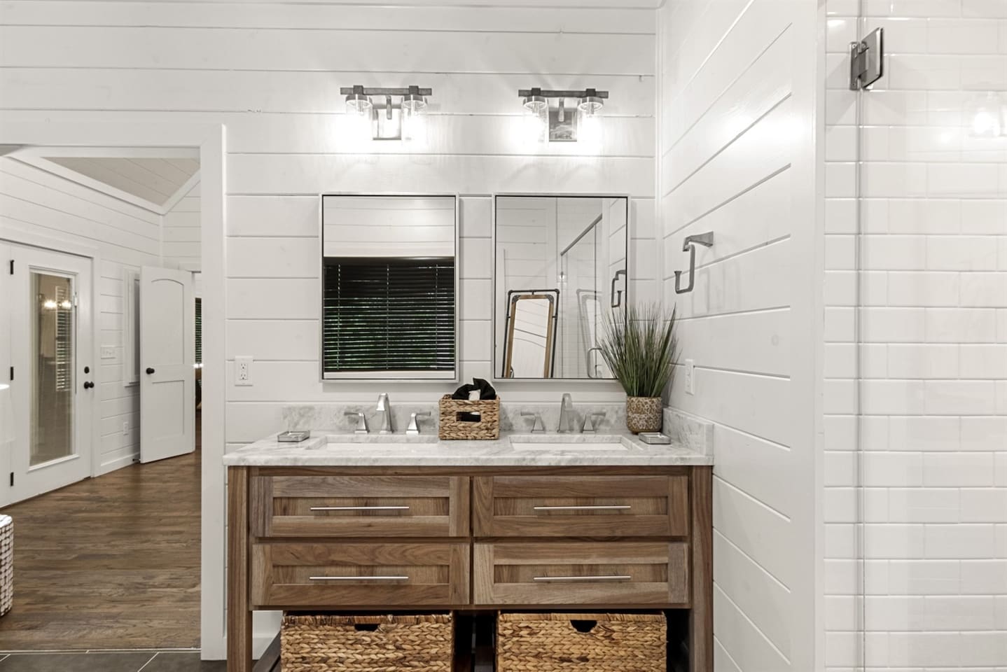 Sleek, modern bathroom combining functionality with subtle luxury touches.