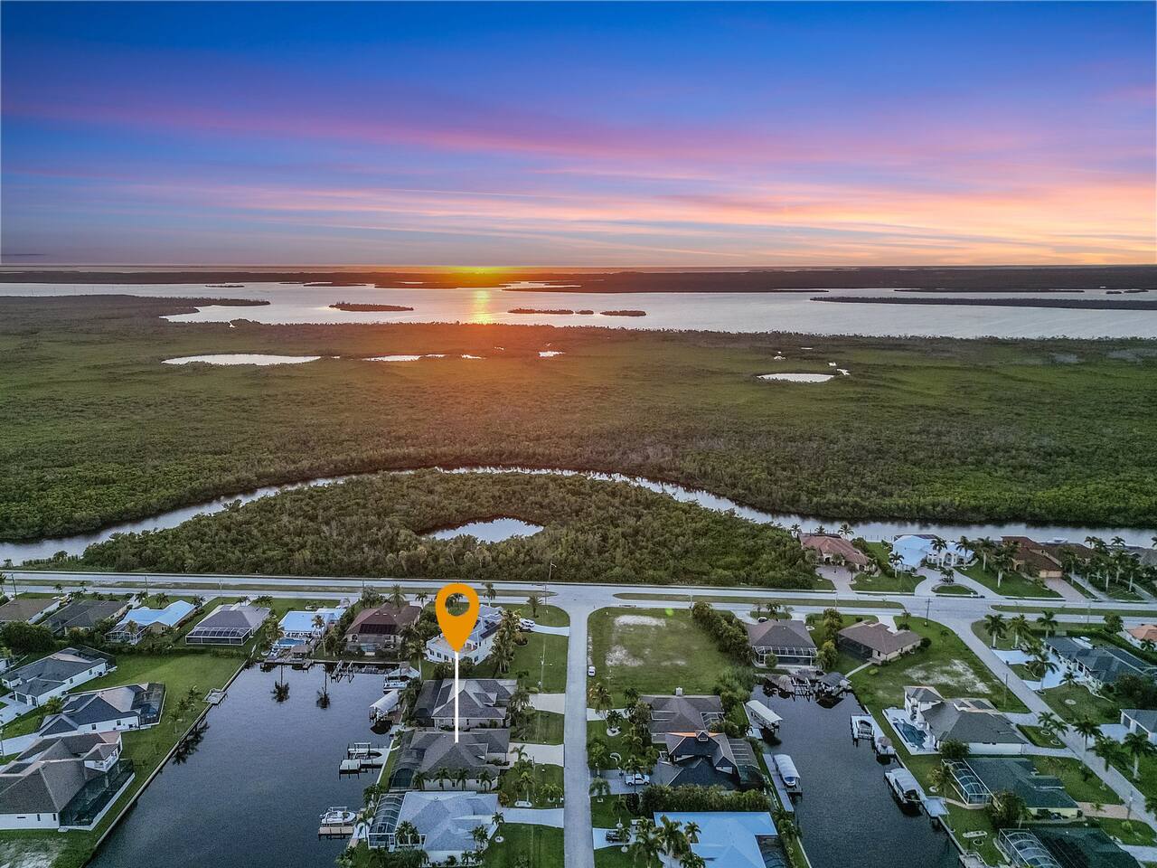 Experience the beauty from above! This stunning aerial view highlights the prime location next to a scenic preserve!