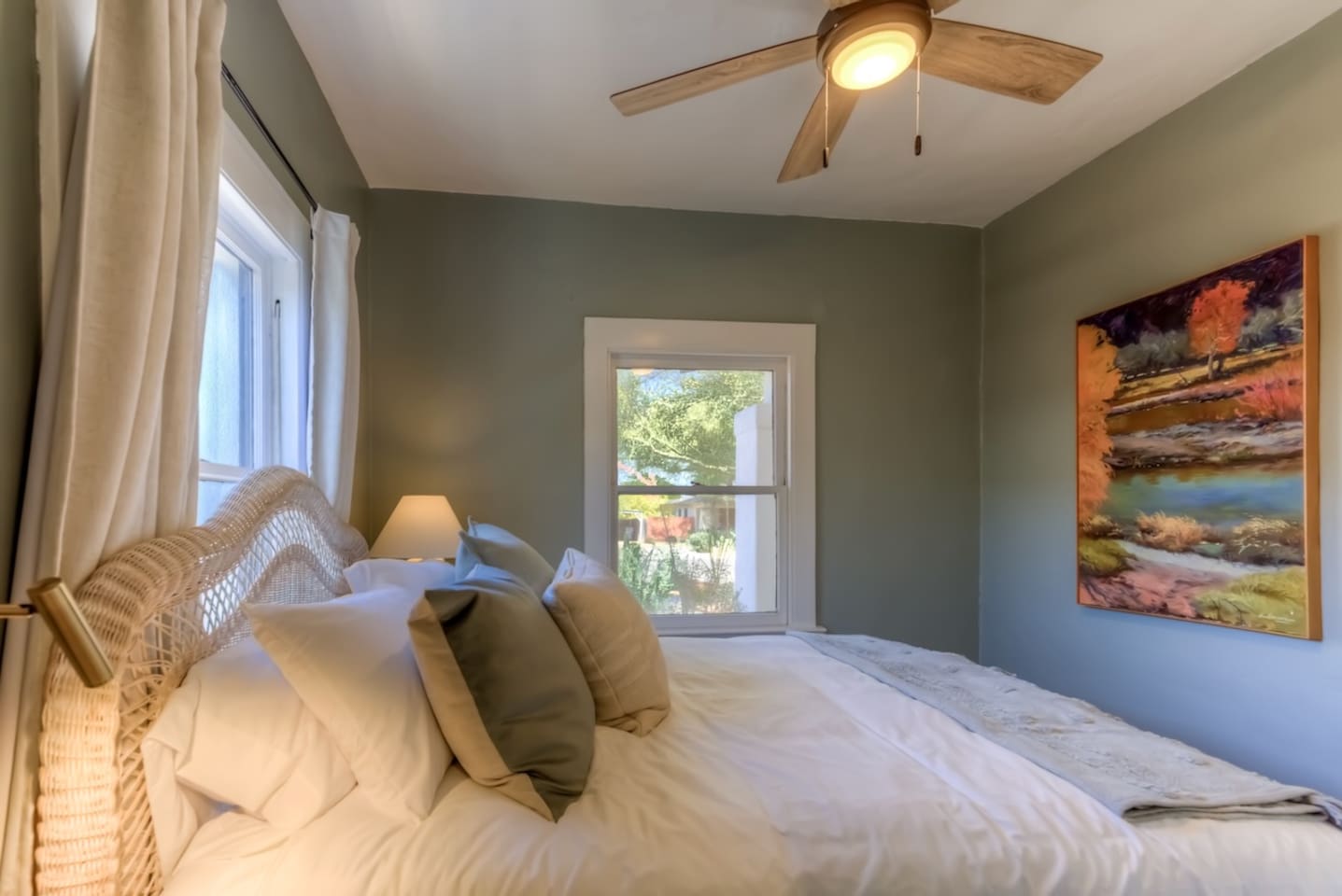 front bedroom with queen bed