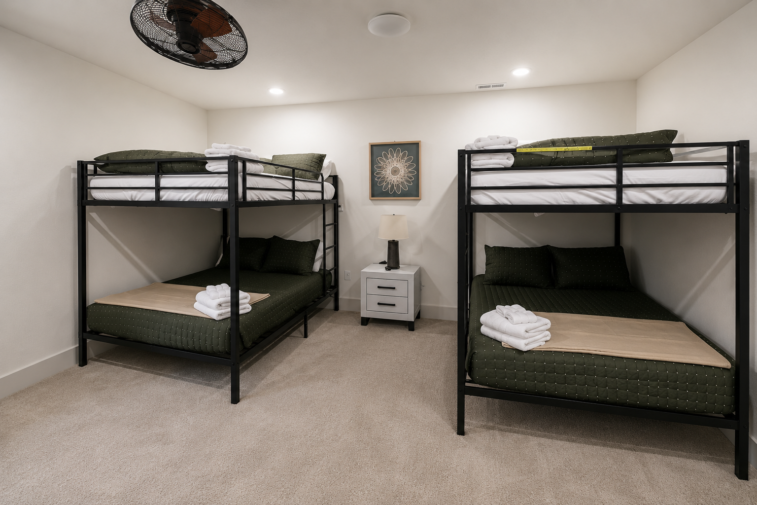 Full over full bunks lower level