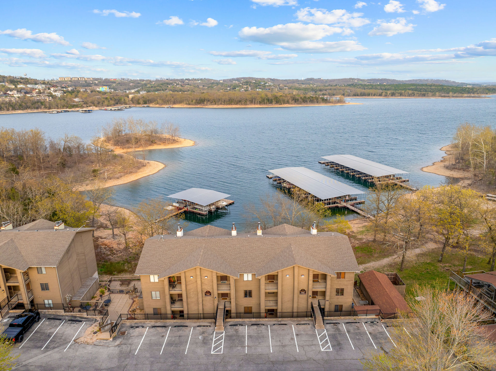 Center boat dock is the location of the boat slip