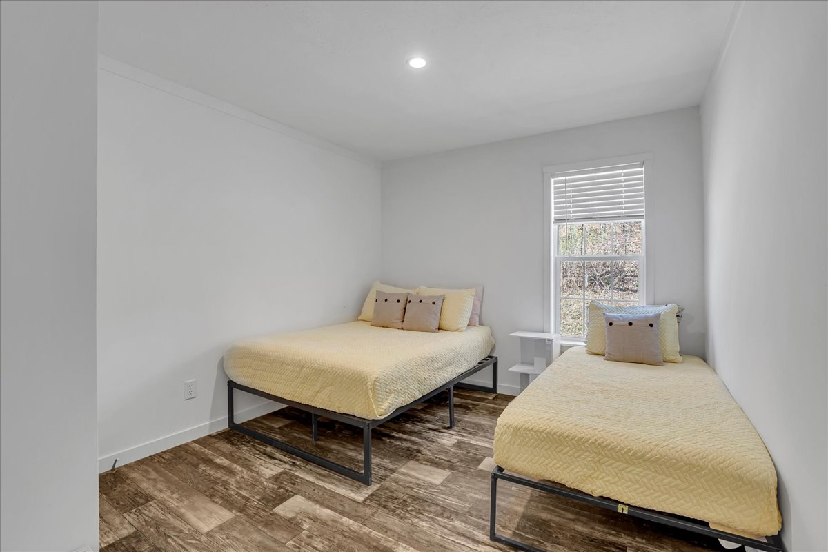 Full bed and a twin bed 