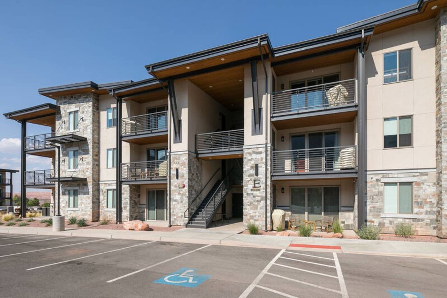 There's convenient parking right outside the condo.