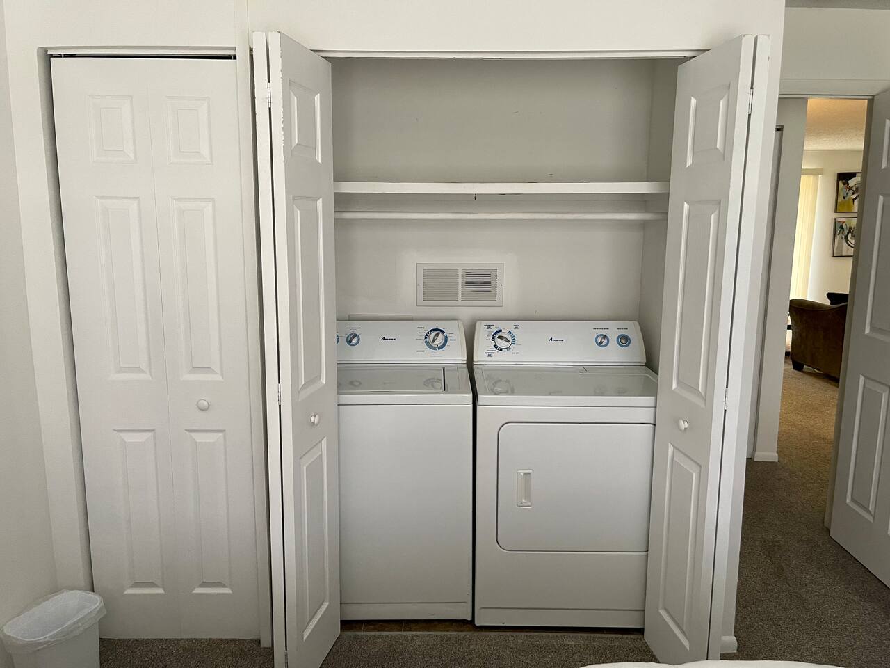 Full size washer and dryer in unit