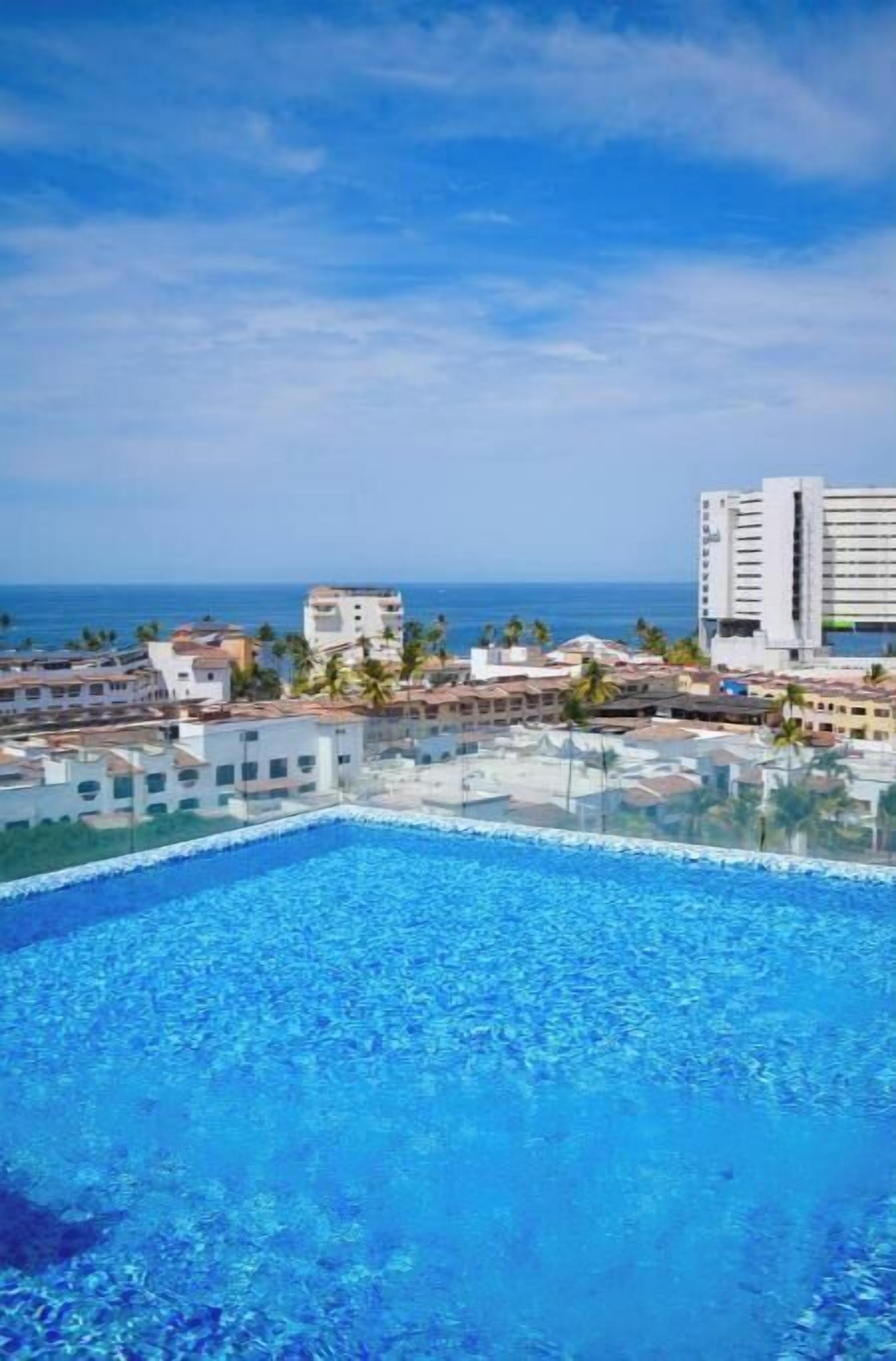 View from roof top pool