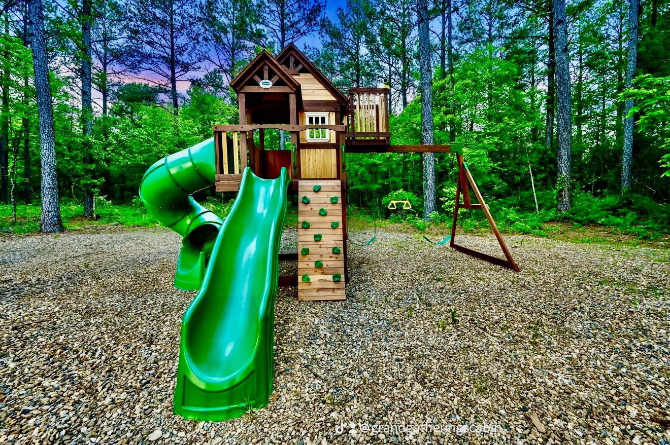 Backyard playtime made better with swings, slides & more.
