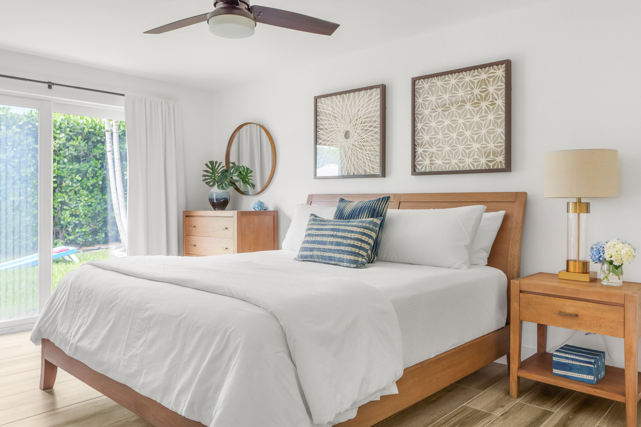 King bedroom suite, plush mattress, ceiling fan, luggage racks, usb port outlets