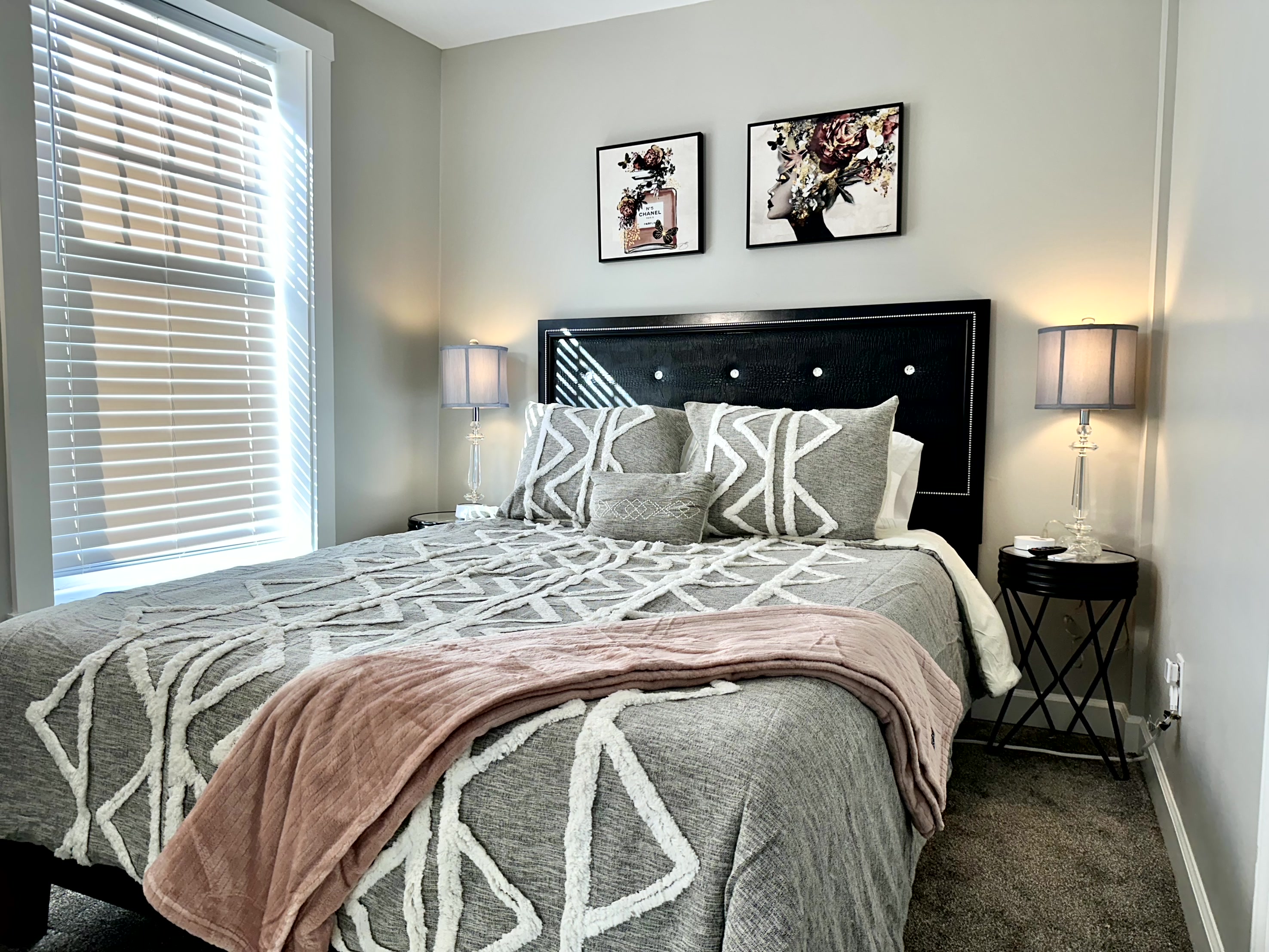 Queen-sized bed