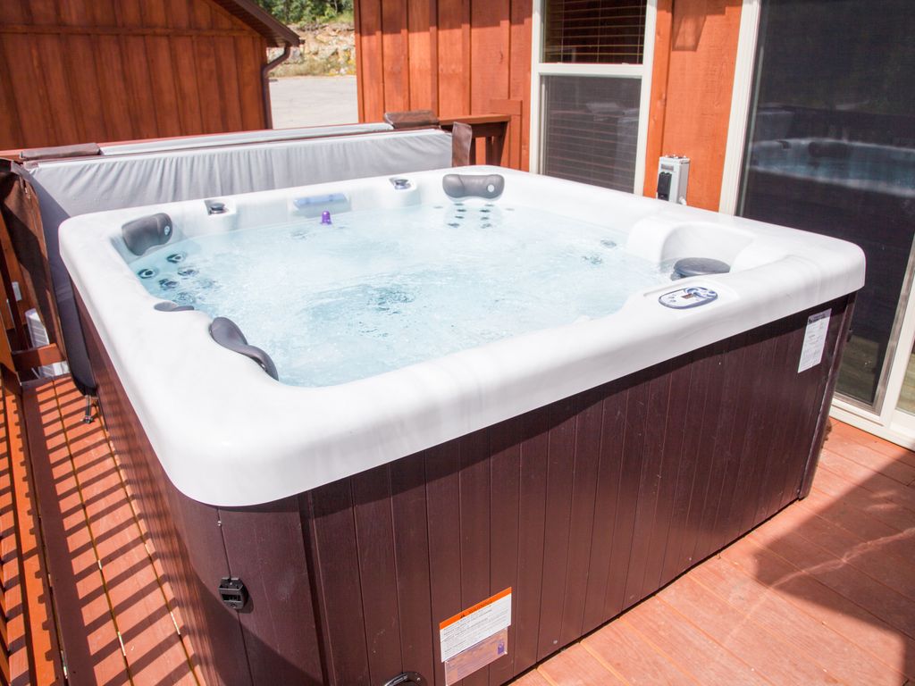 Enjoy the hot tub on those chilly nights