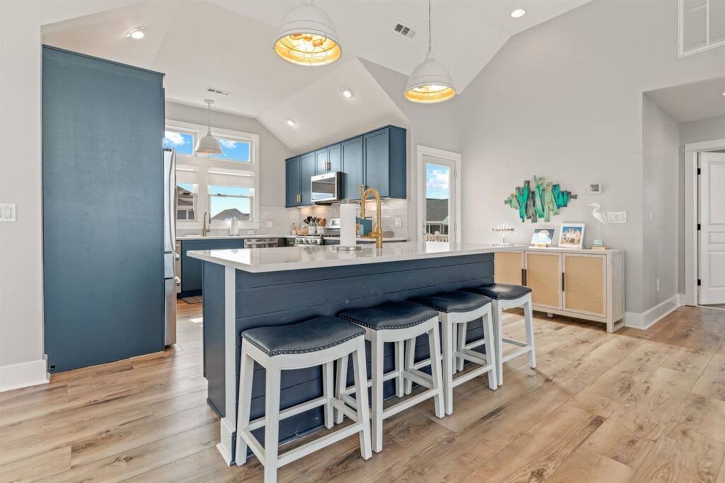 Kitchen island with prep sink