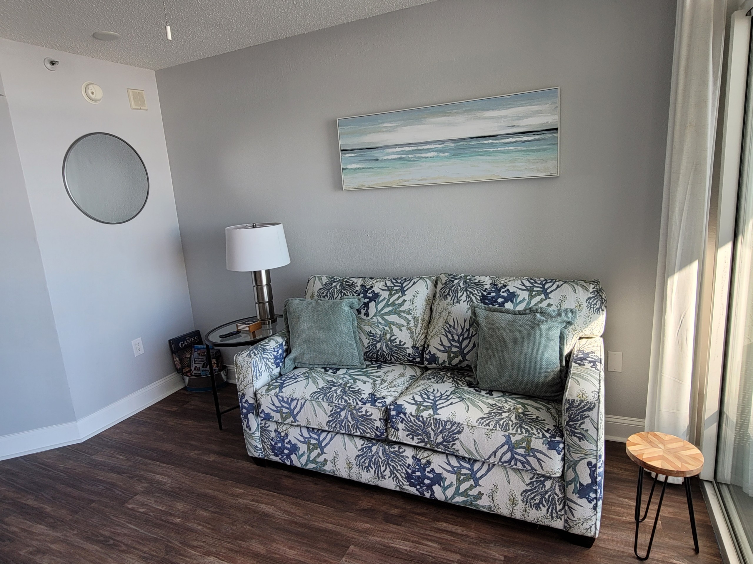 Cozy lounge area perfect for unwinding after the beach.