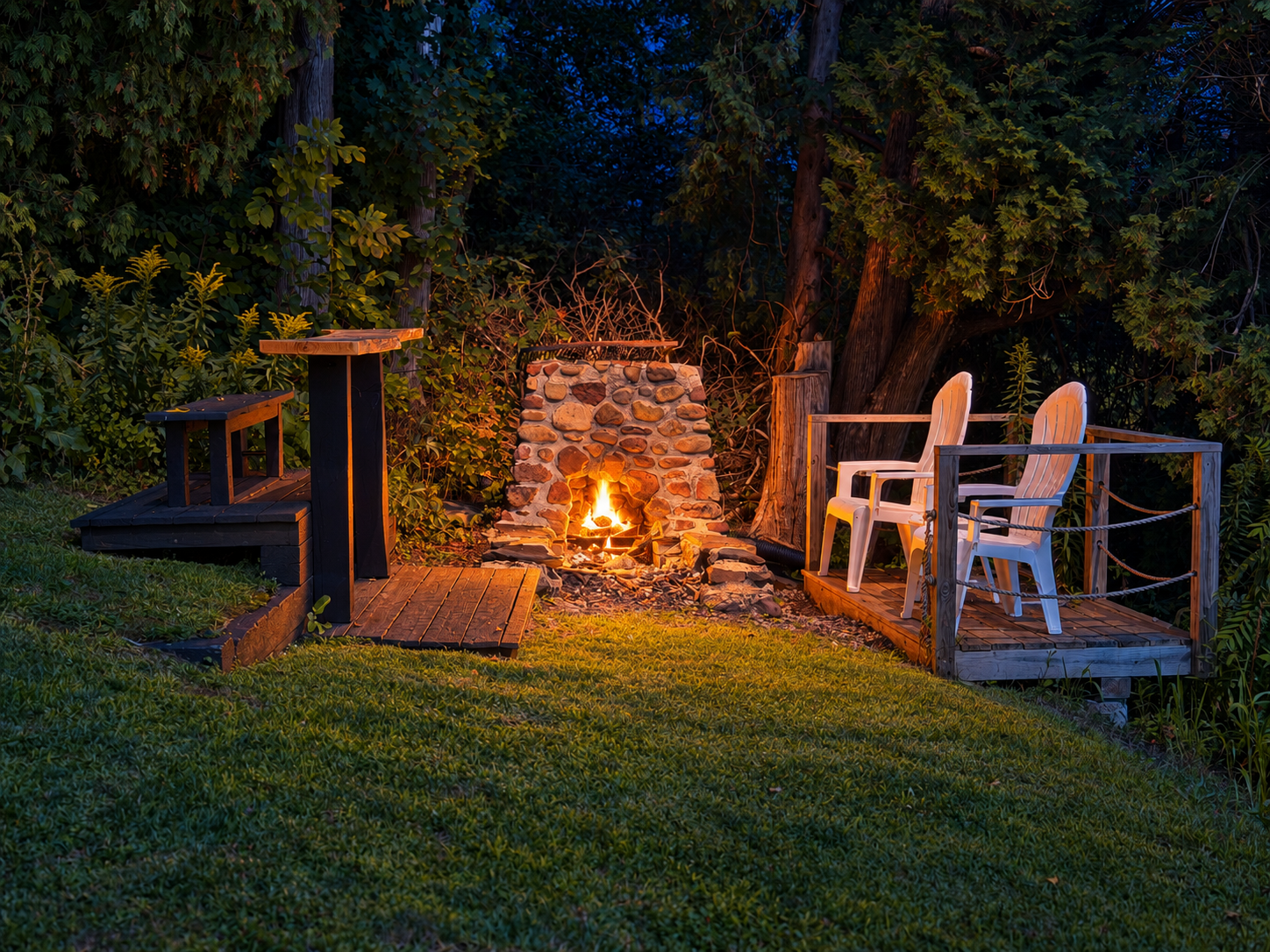 Goodyear Lodge firepit.