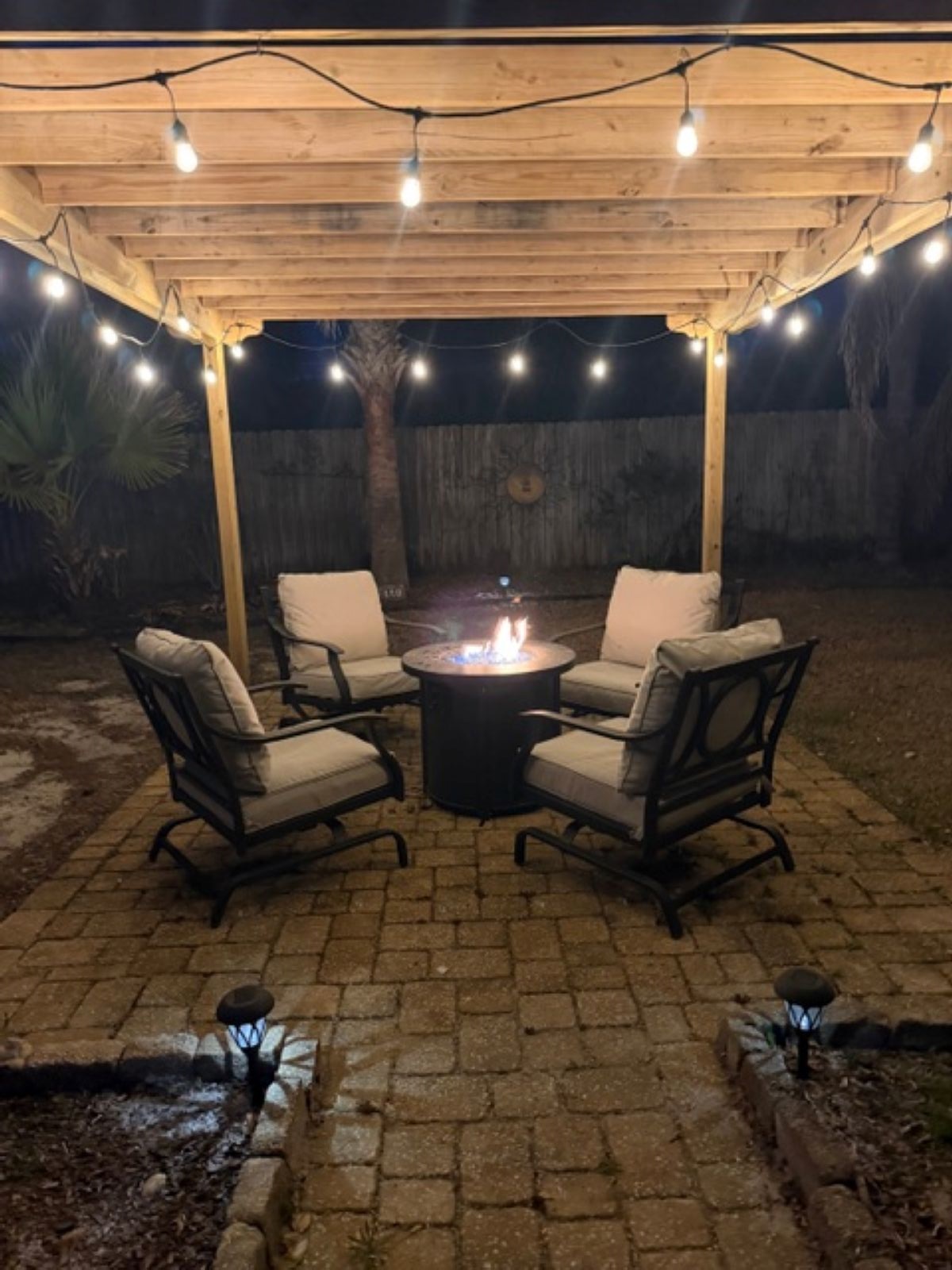 Enjoy the Fire Table on Cool Evenings!