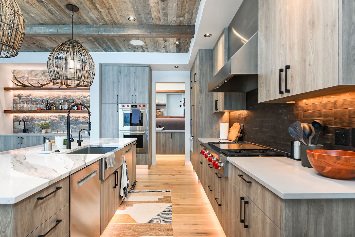 Cooking made easy in this fully equipped kitchen, complete with modern appliances, spacious counters, and all the tools you need for a perfect meal