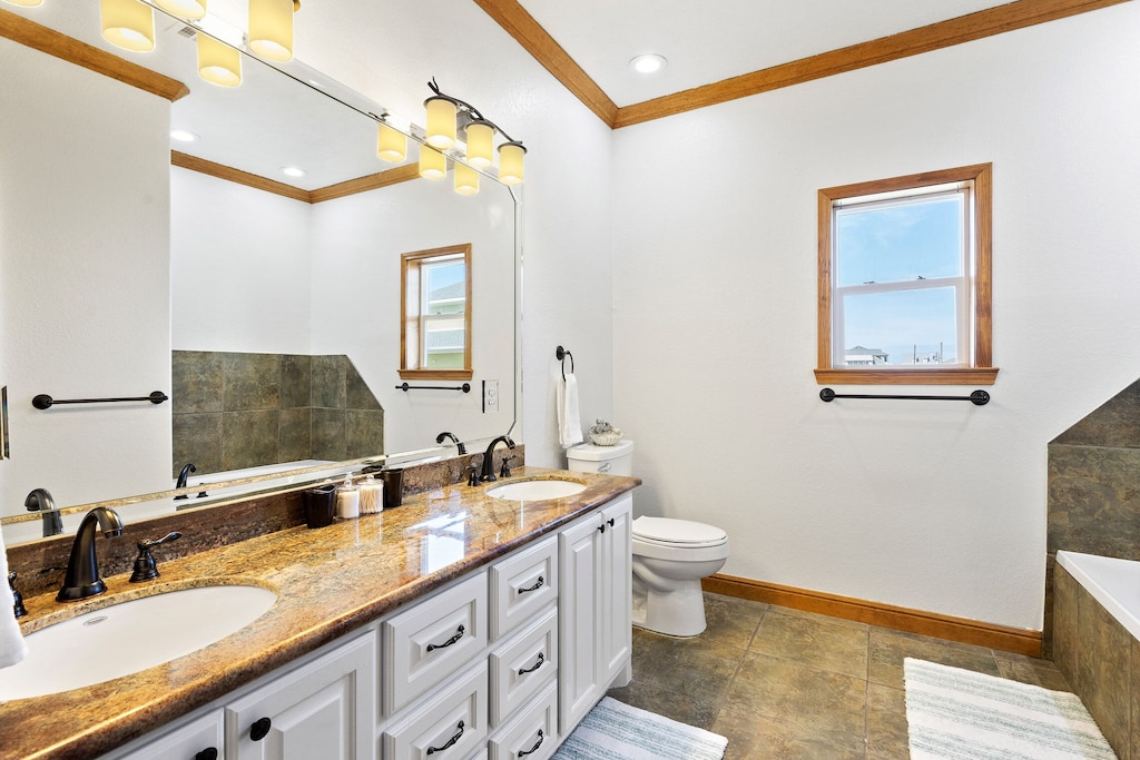 All bathrooms feature granite countertops and aesthetically pleasing finishes.