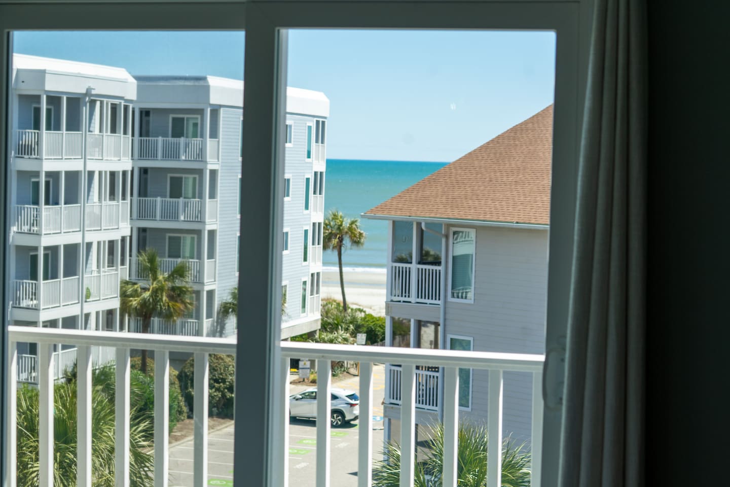This view from Pelican’s Watch in Myrtle Beach is bright, breezy, and classic coastal Carolina. 