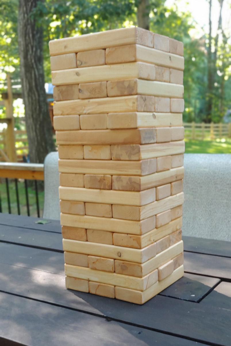 Outdoor giant jenga