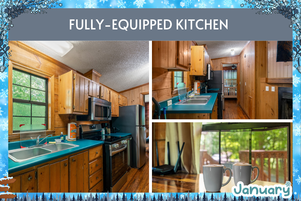 Whip up home-cooked meals in this fully equipped kitchen space