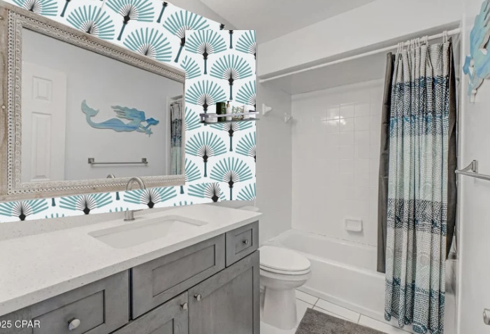 New look in master bath!! 