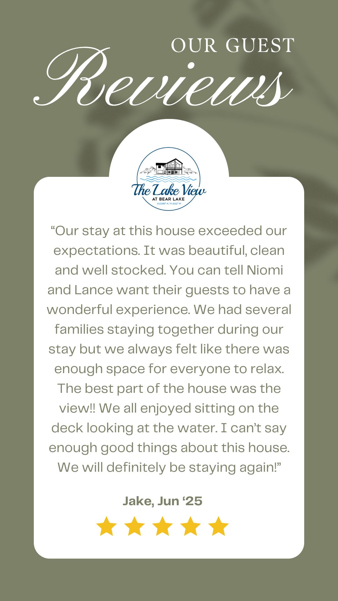 We don't ask for specific rating reviews, we simply ask for an honest review!