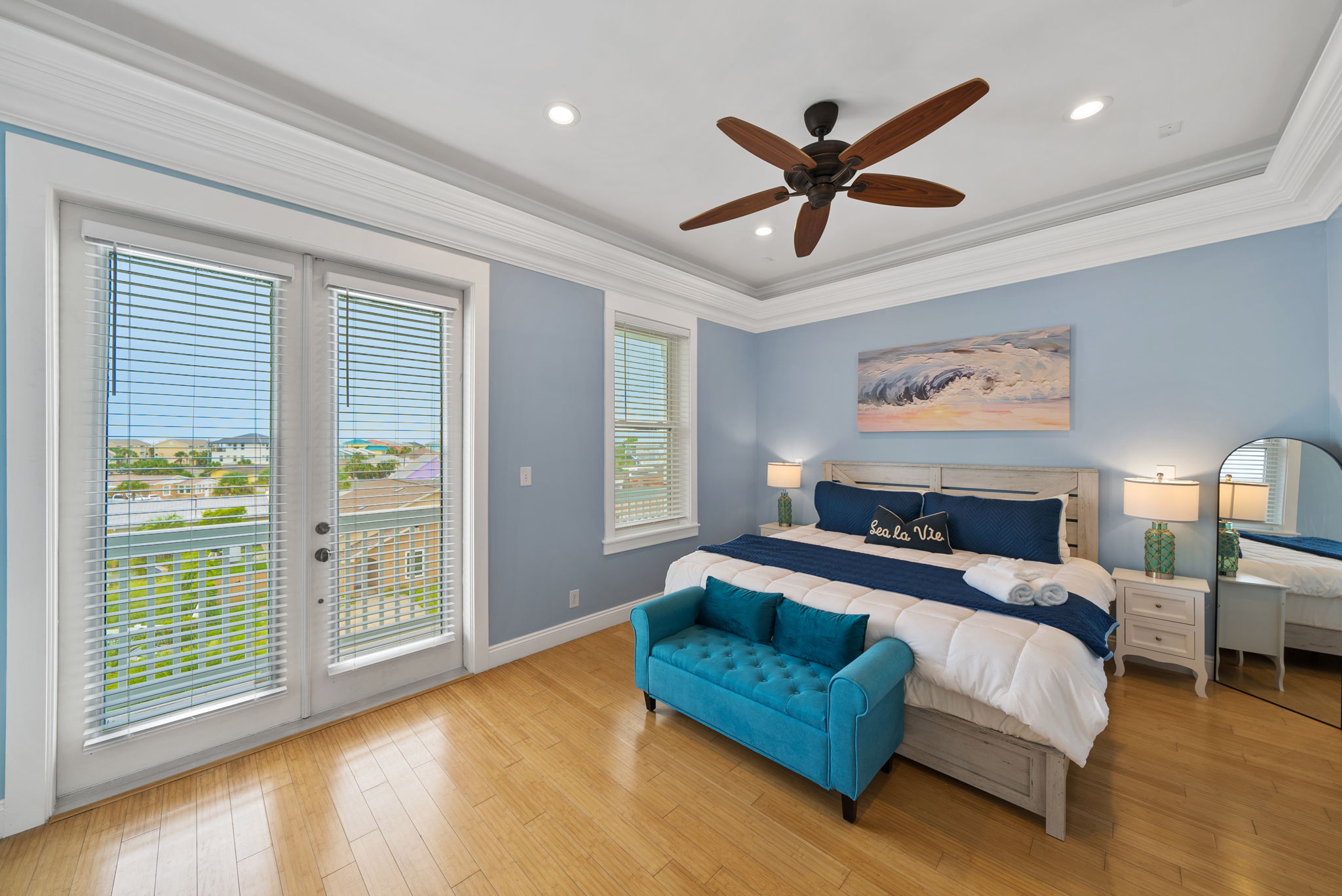 Master Bedroom on the 3rd floor... Your private retreat after a perfect beach day  