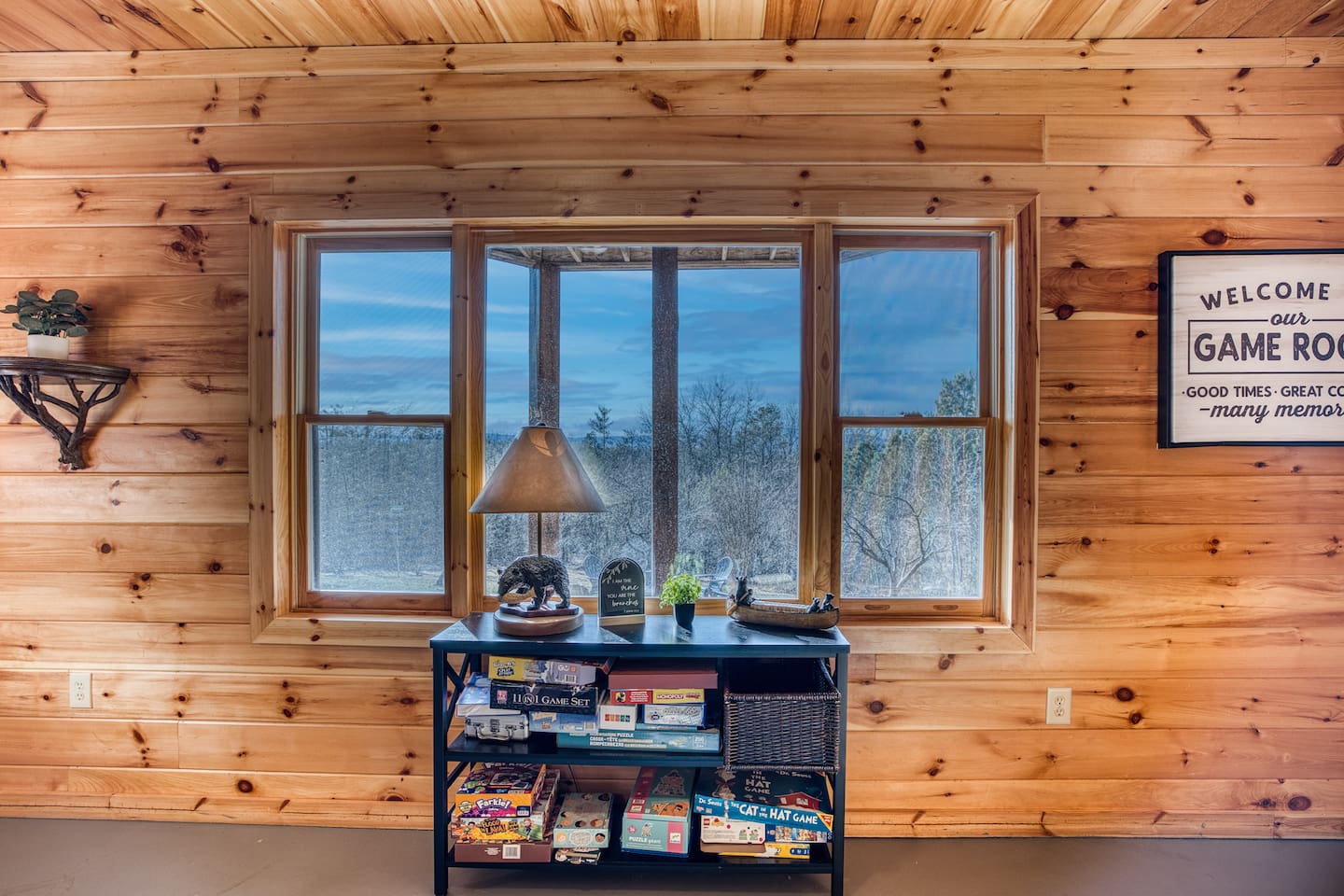 Basement game room includes ping pong, darts, foosball; wall games like connect four, ring toss, and tic tac toe; and plenty of board games, puzzles and more!