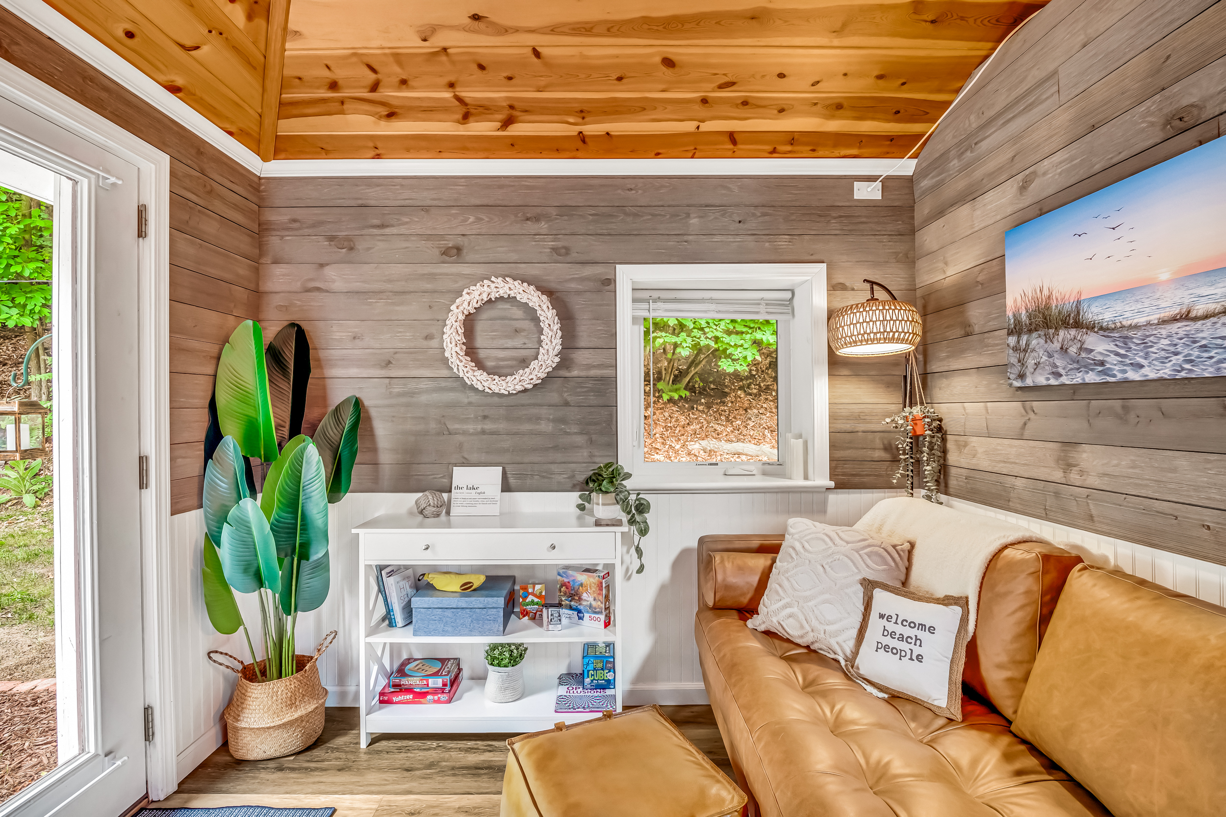 Games, books and coloring available to enjoy. Door leads directly to your private patio.