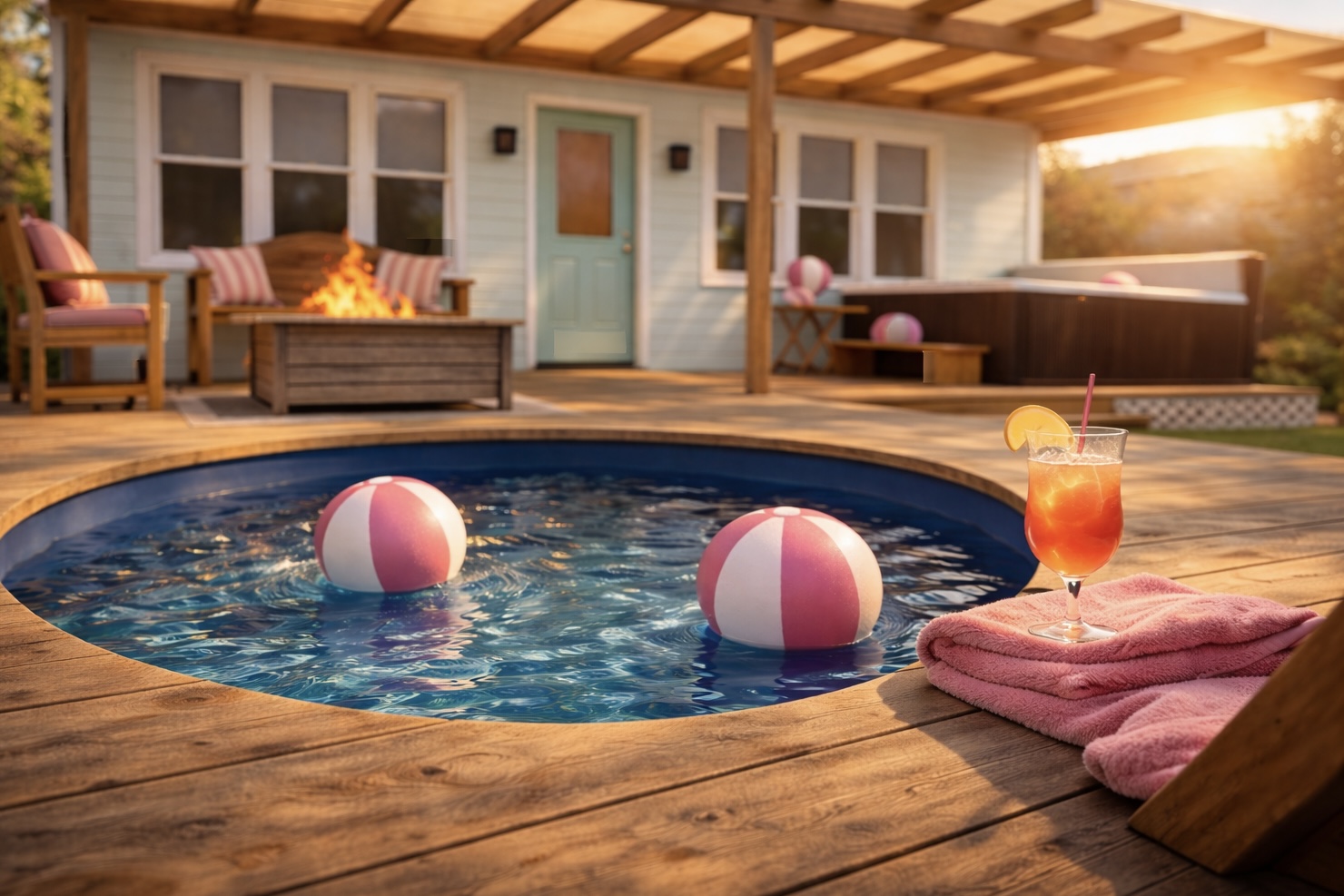 New Soaking Pool! Relax outdoors — the perfect place to unwind together.