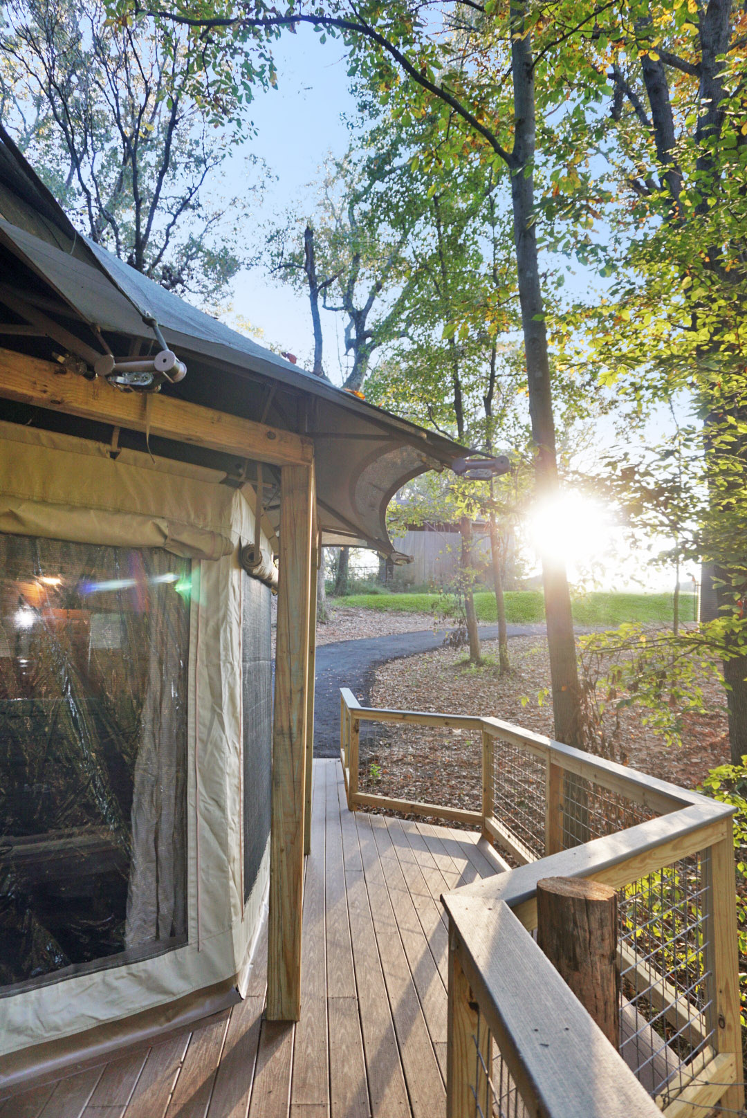 Embrace nature from your private deck as the sun sets through the trees!
