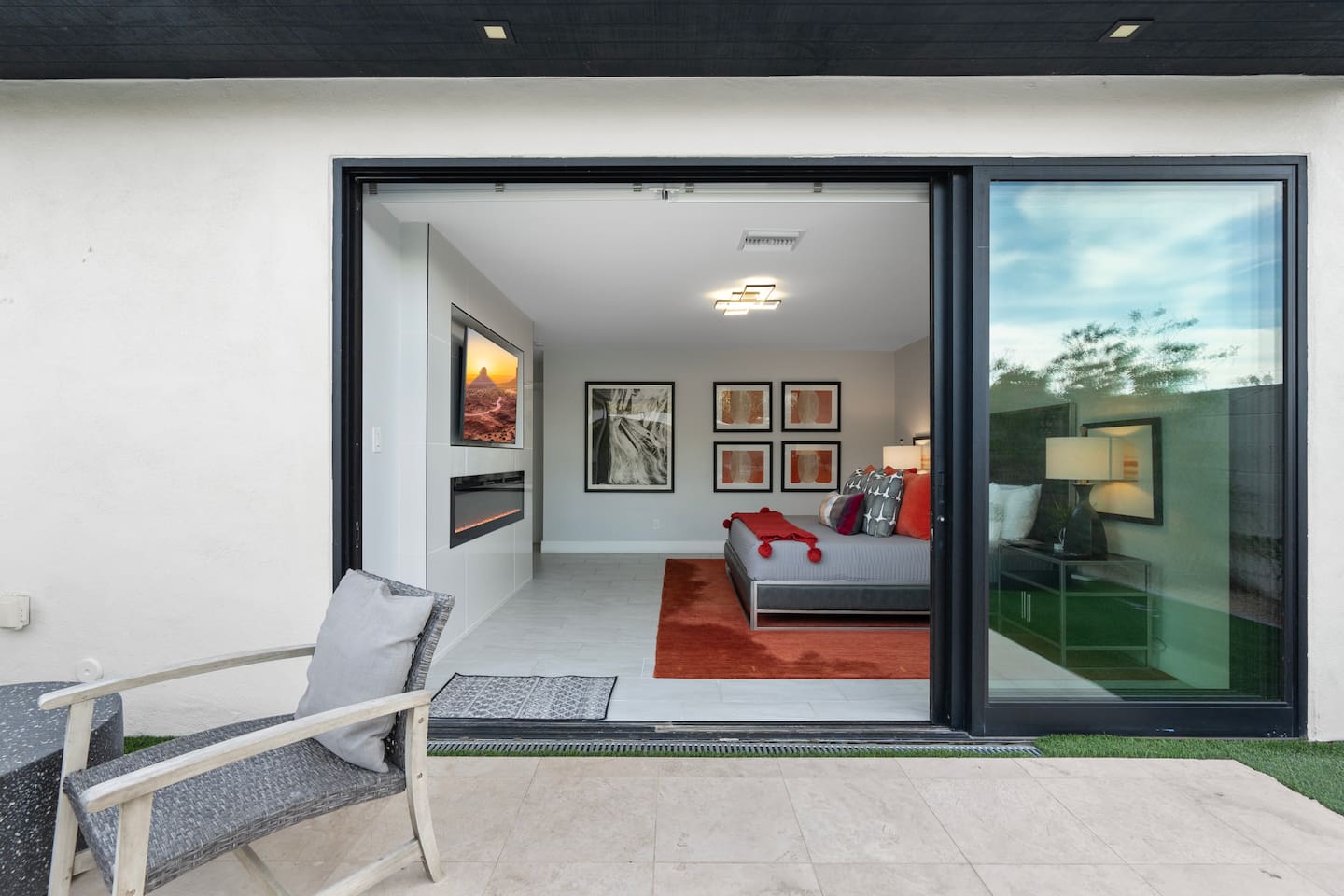 Patio off the bedroom.