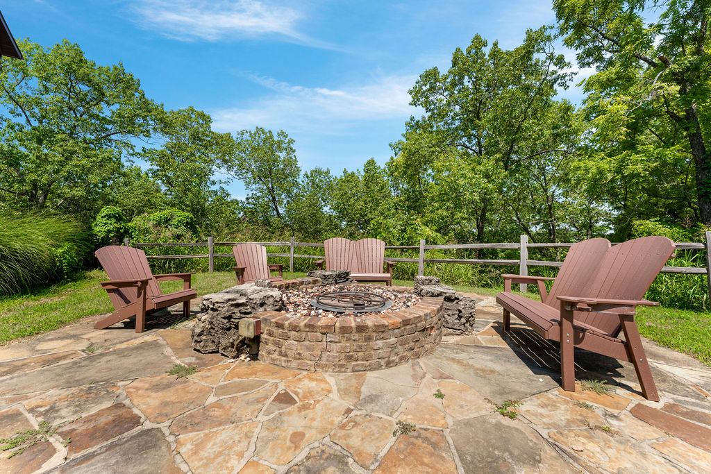 Gather around the fire pit for cozy evenings under the stars