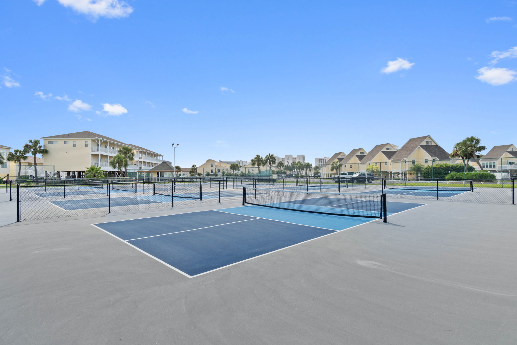 Work hard, play hard, then hit the beach. 🌊 Grab your paddles and enjoy a match on our professionally maintained Pickleball courts!