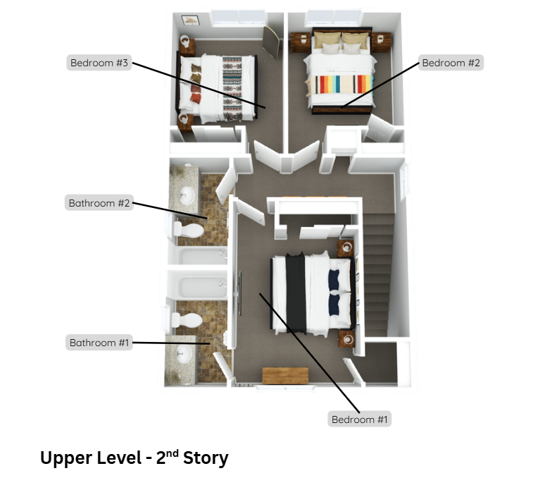 Upper Floor - 3D Floor Plan