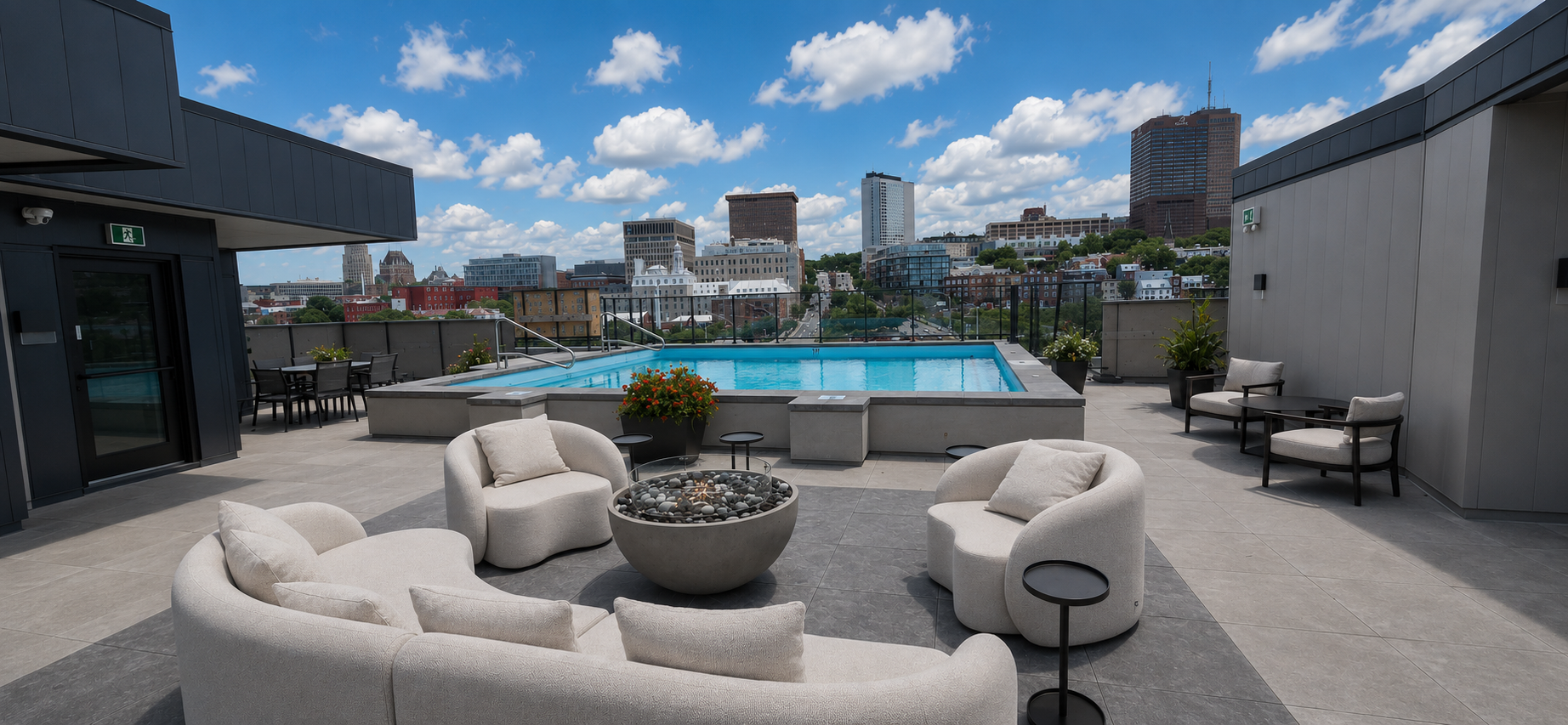 Rooftop outdoor heated pool (summer only)
