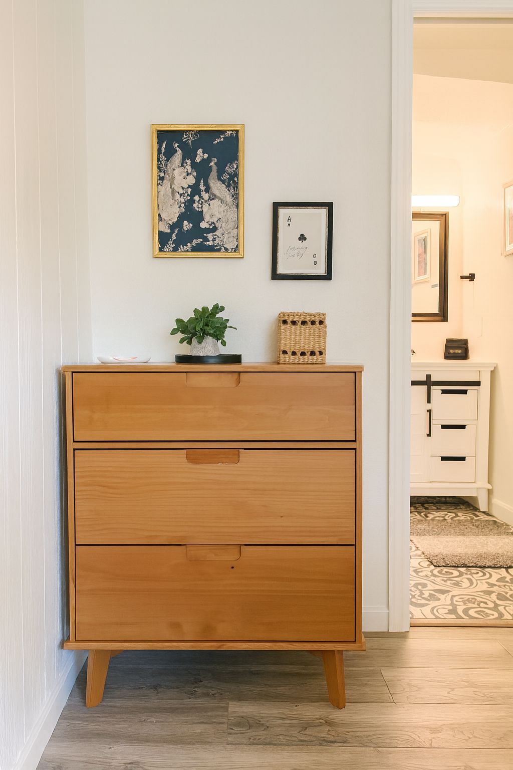 bedroom 3: dresser storage and closet