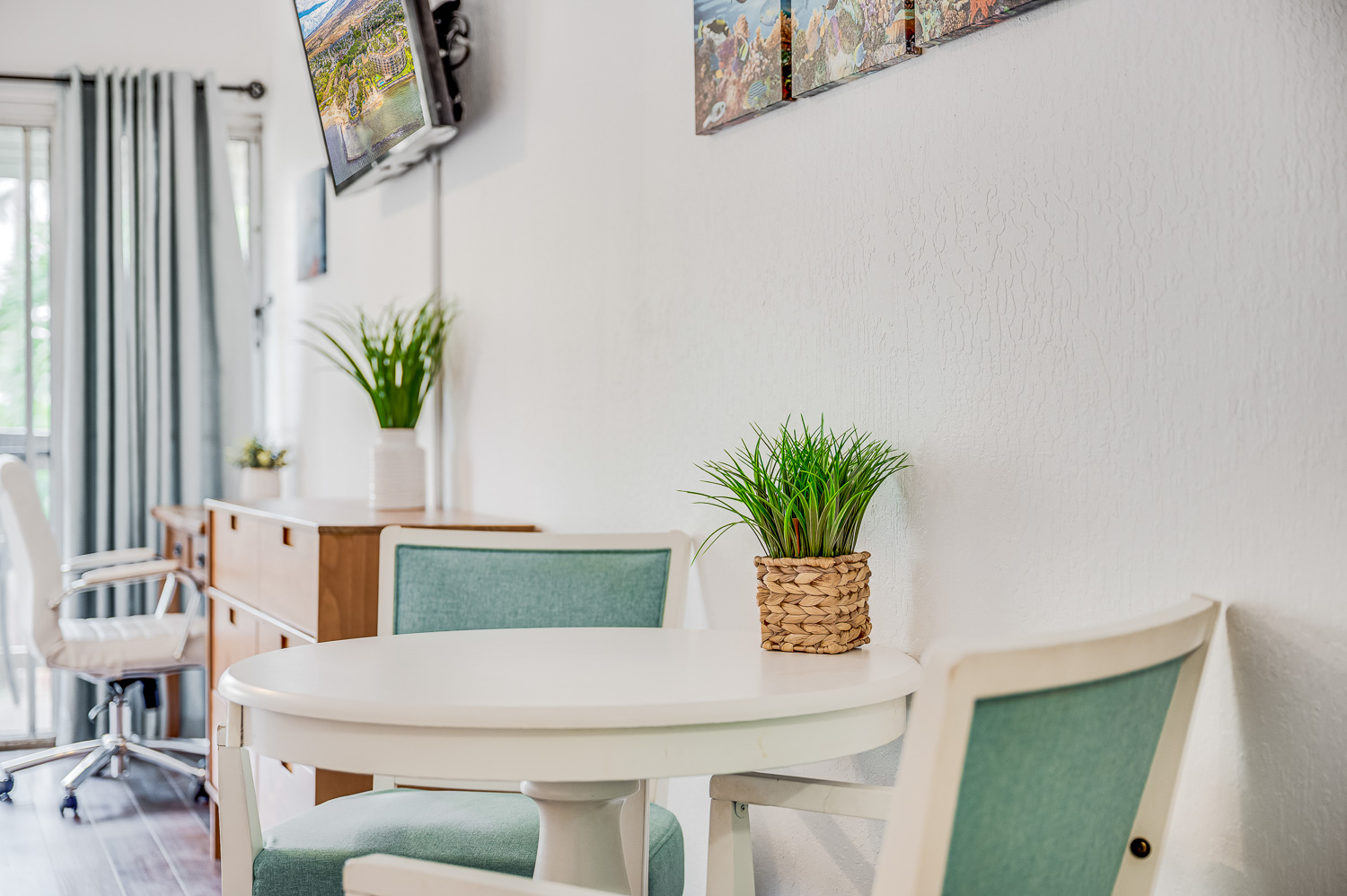 Small breakfast table inside