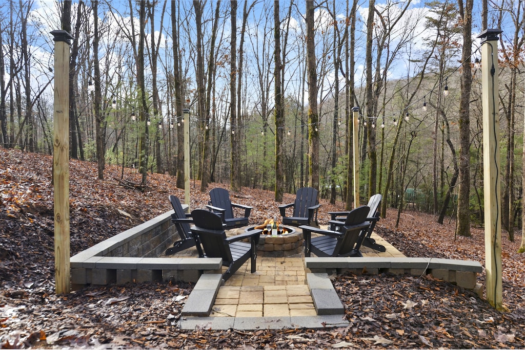 Fire pit with 6 chairs 