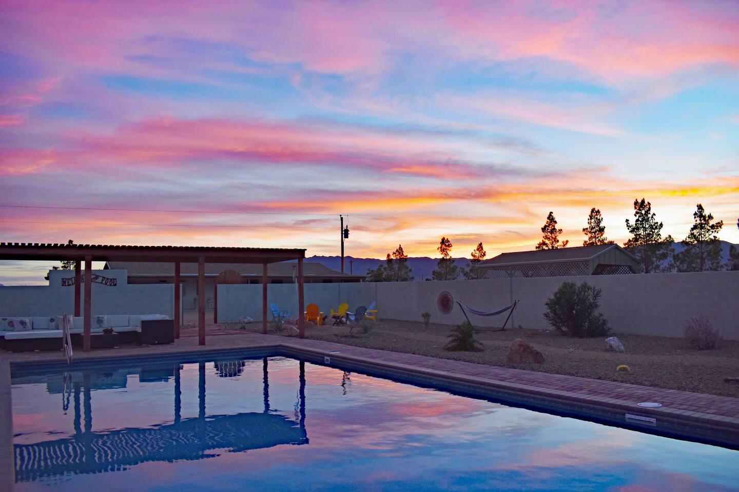 Enjoy the amazing Mojave Desert sunsets!