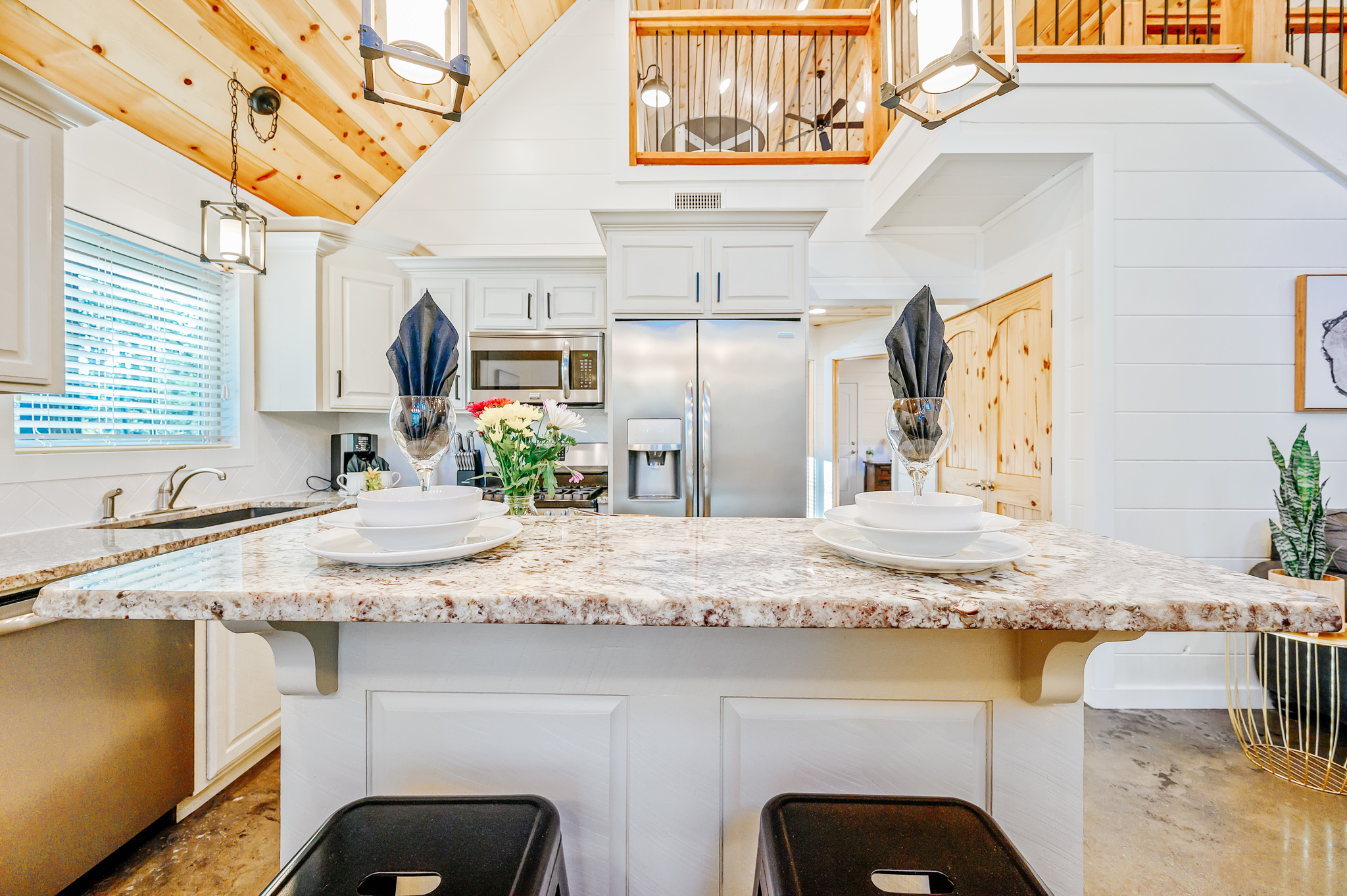 Fabulous updated kitchen with modern appliances and ample counter space.