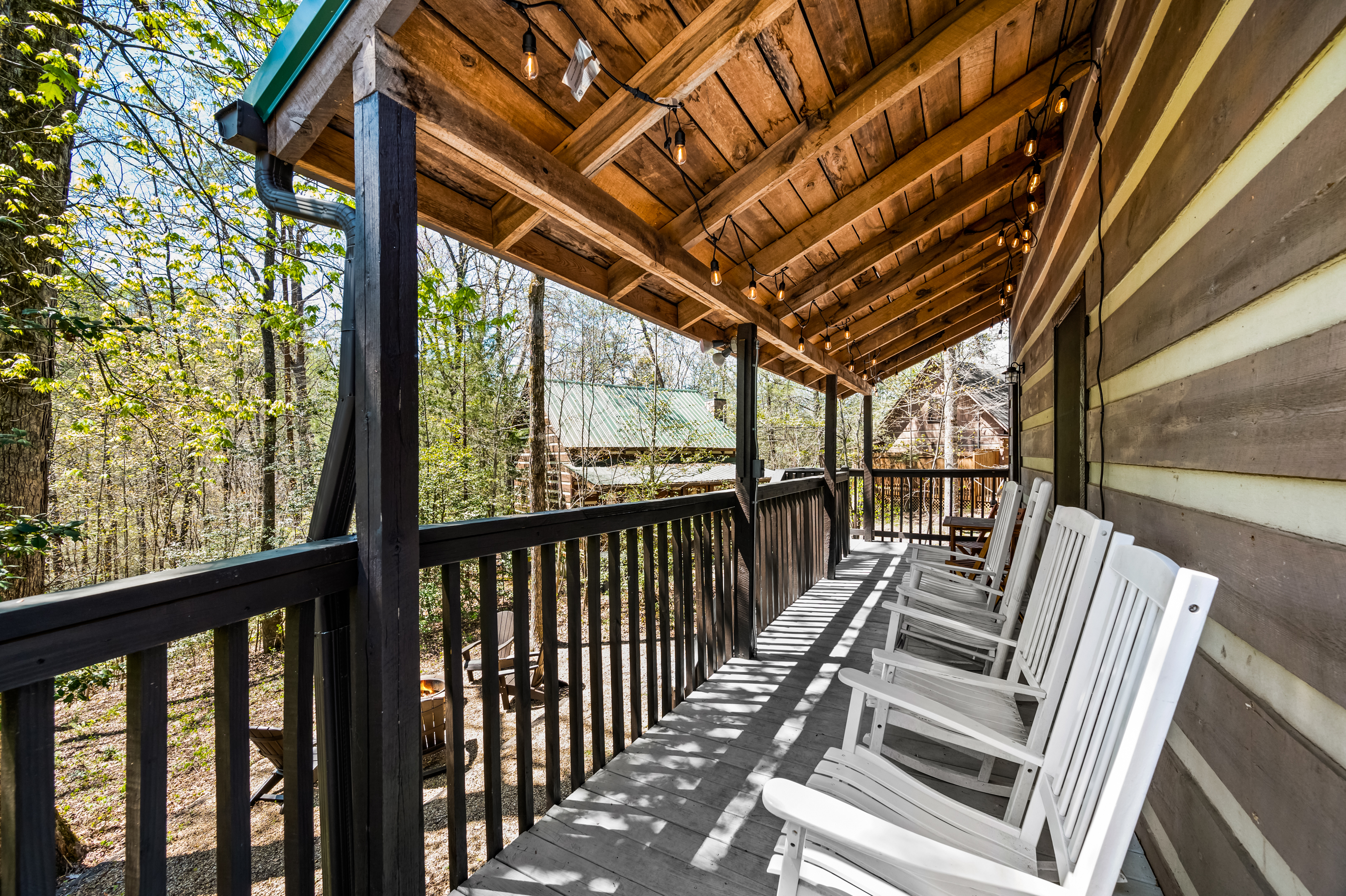 Relax with your morning coffee on the spacious back deck