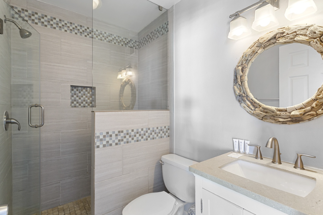 Remodeled Bathroom with Walk in Shower for Guest Room 1 - New Photos coming soon!