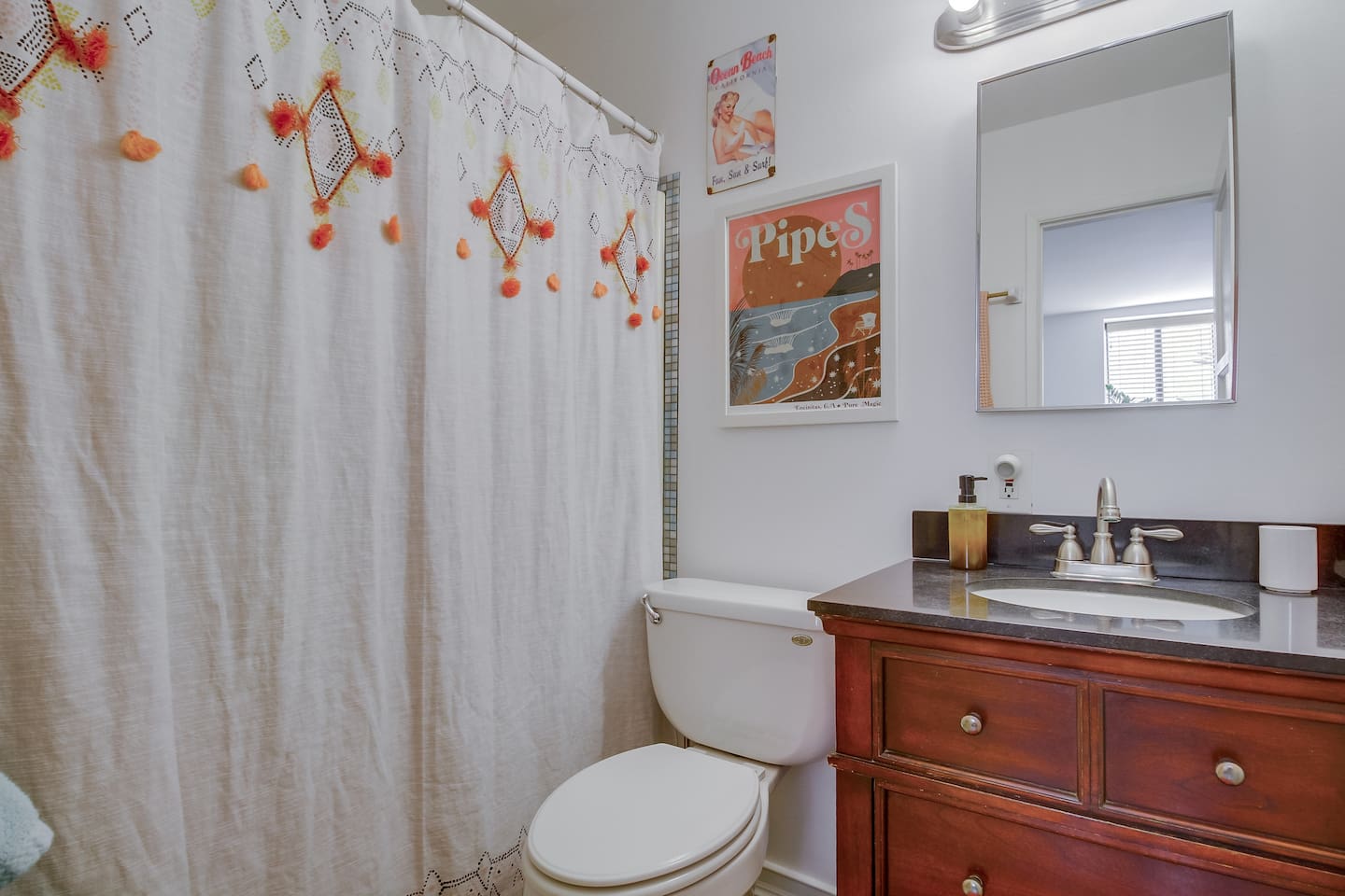 Your bathroom is right off the bedroom.  Shower and tub