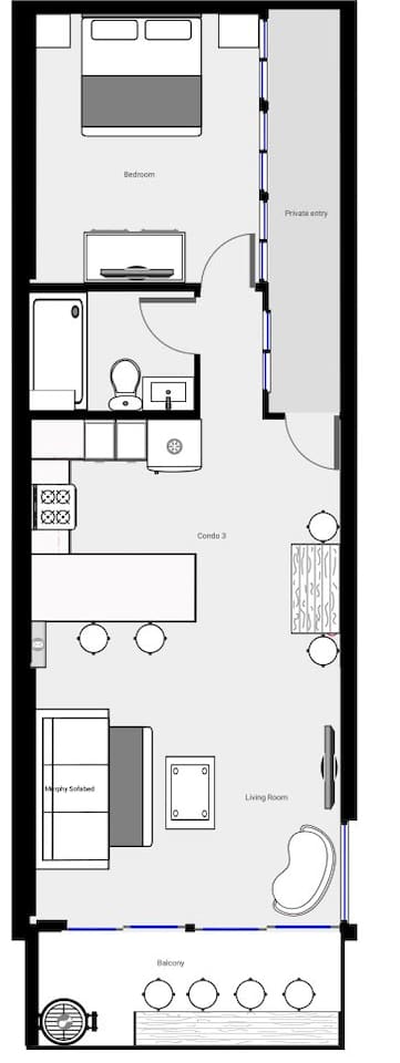 Floor plan for Casa Capistrano Condo 3