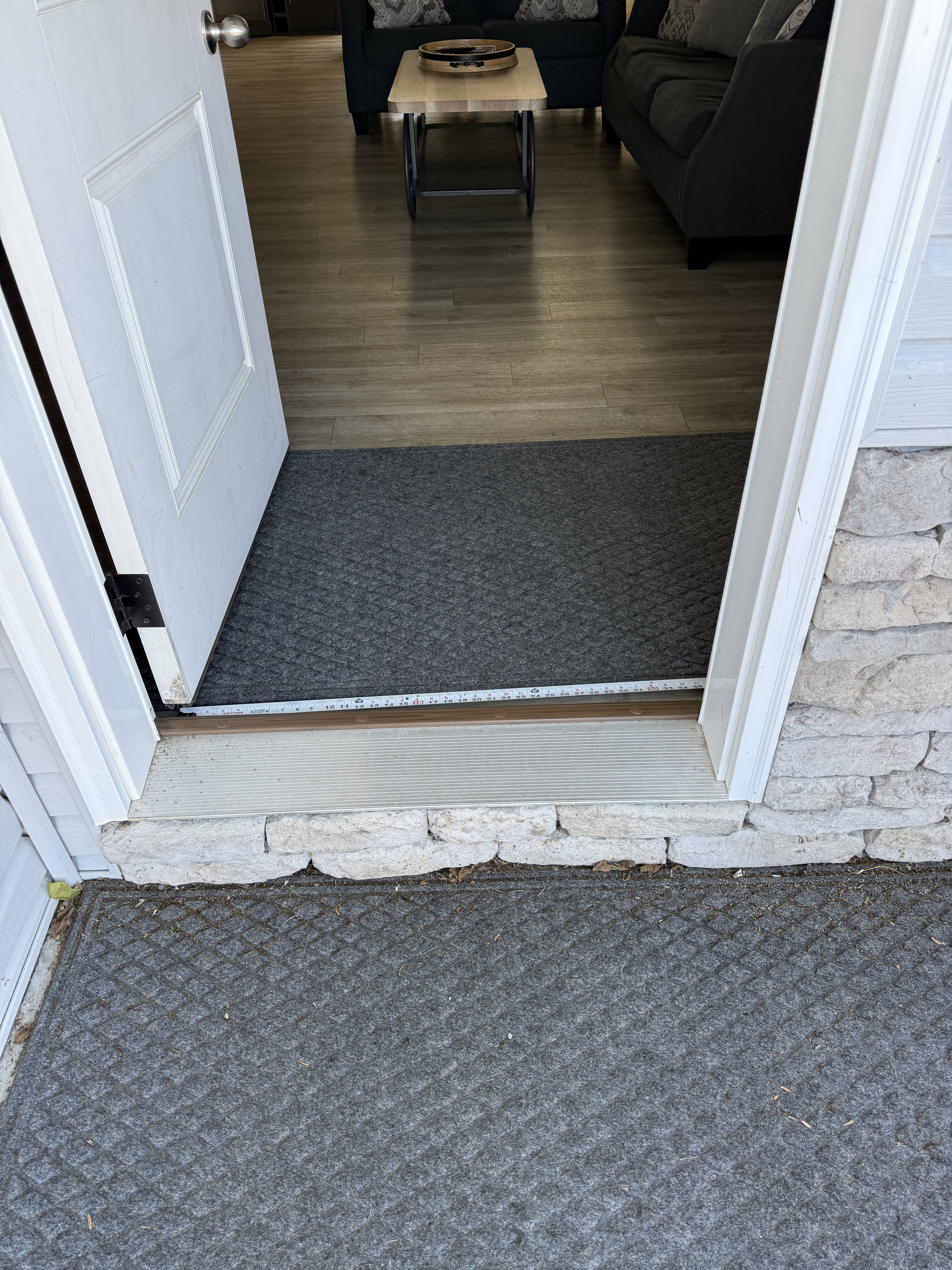 front door is a 36" doorway