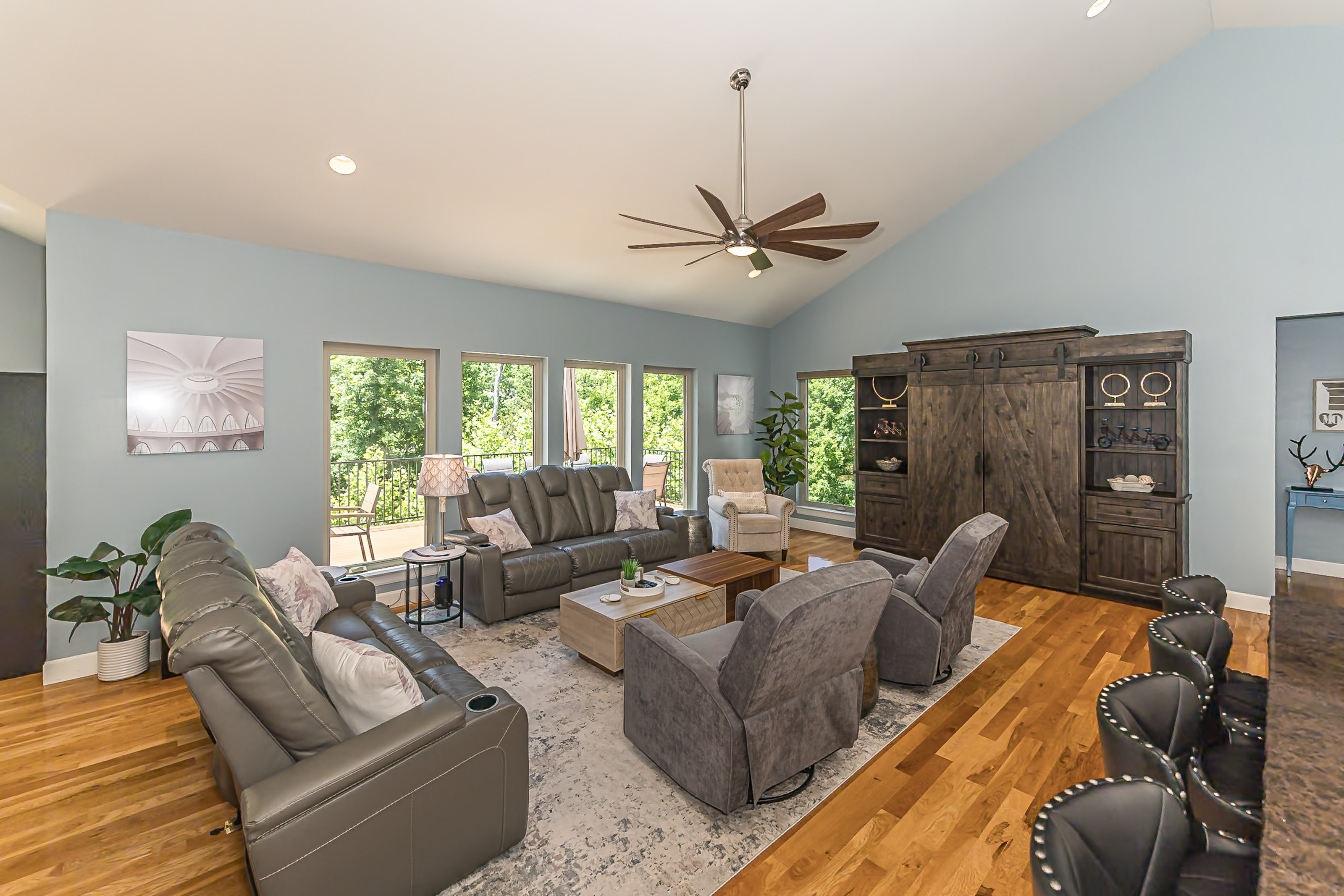Comfortable seating for everyone in the spacious great room.