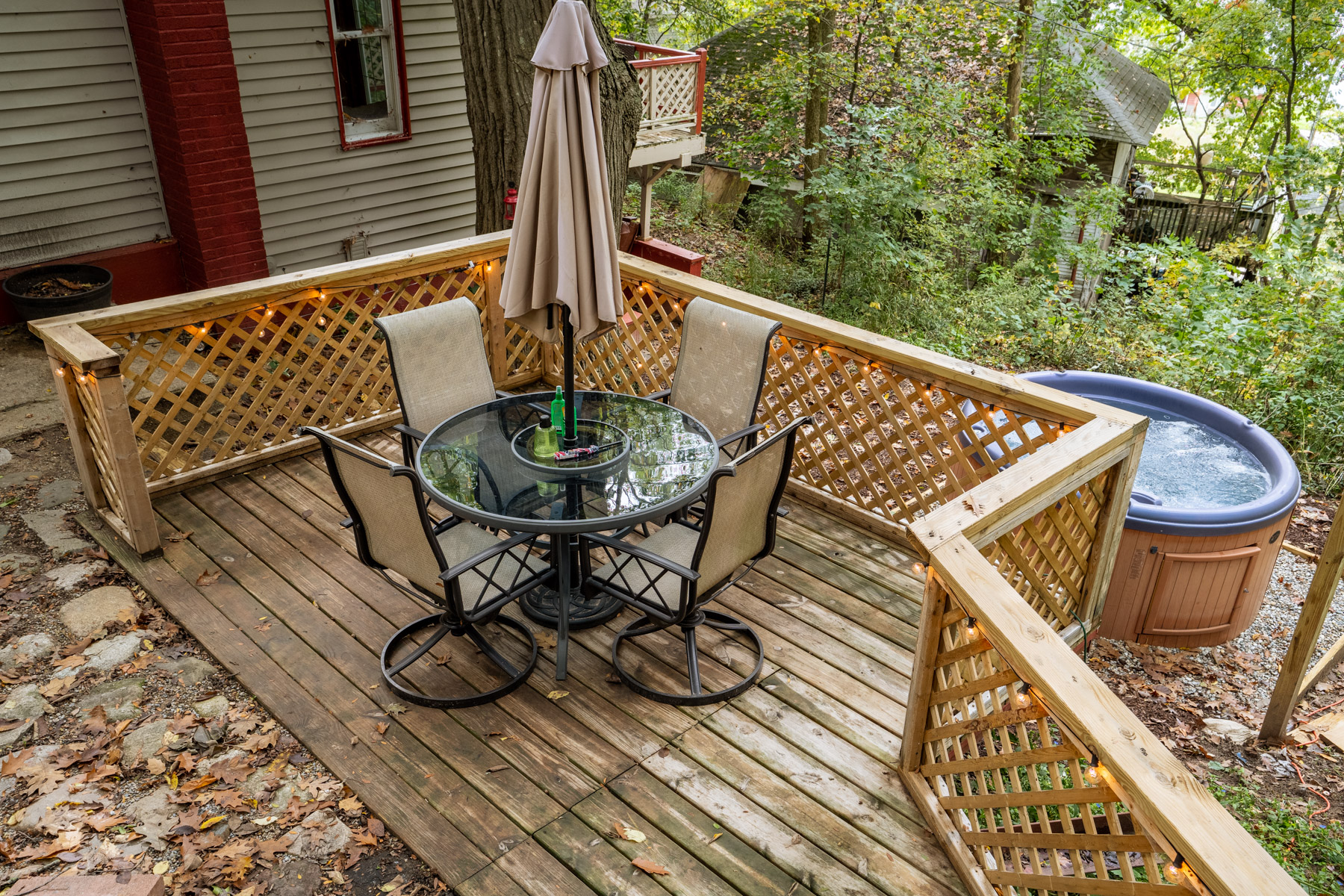 Deck overlooking Hot Tub
