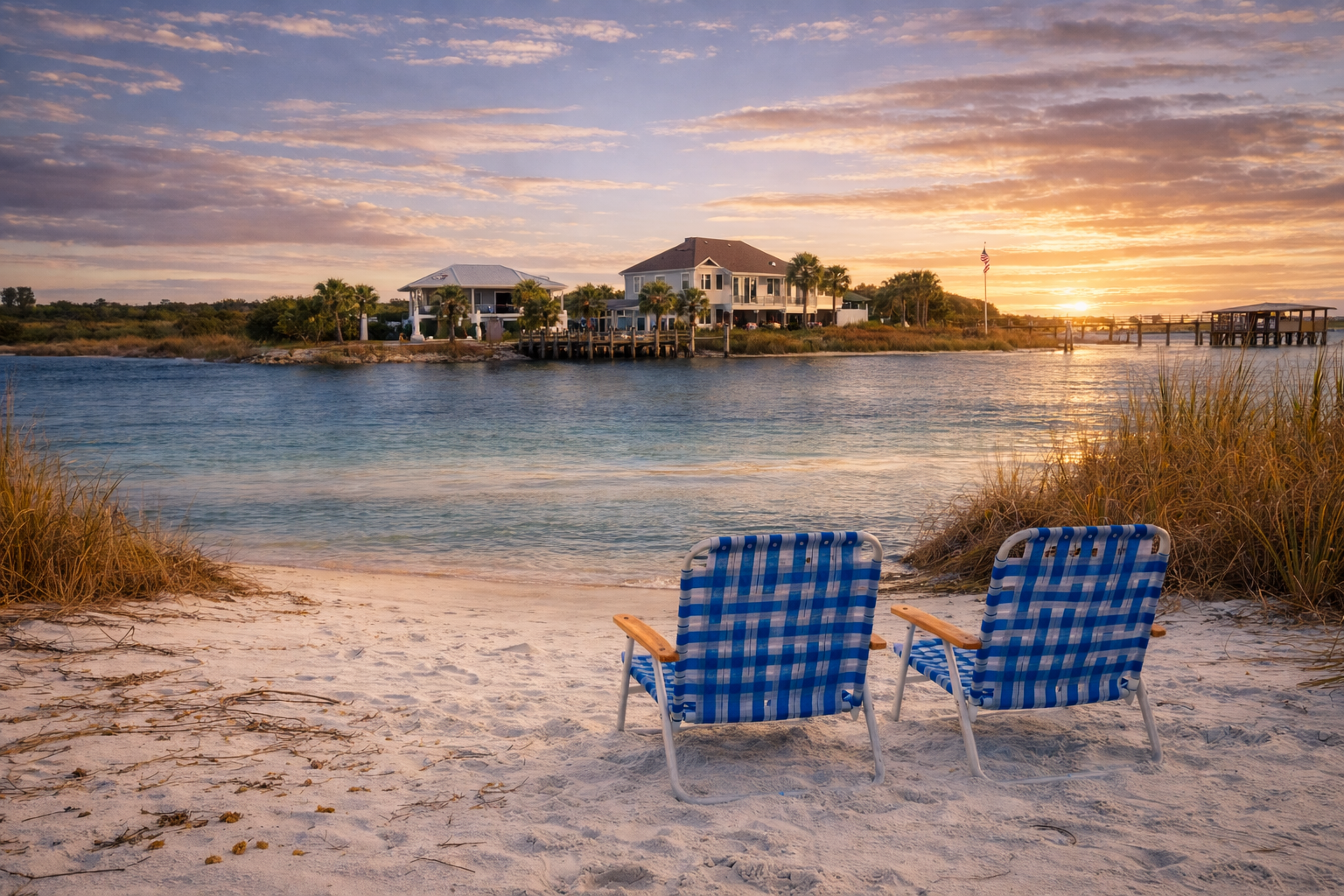  Waterfront neighborhood with waterfront access